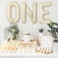 Biapian 40 Inch One Letter Balloons, Big Cream One Foil Balloons, 3 Pcs Giant Foil Large Aluminum Balloon Helium For Anniversary