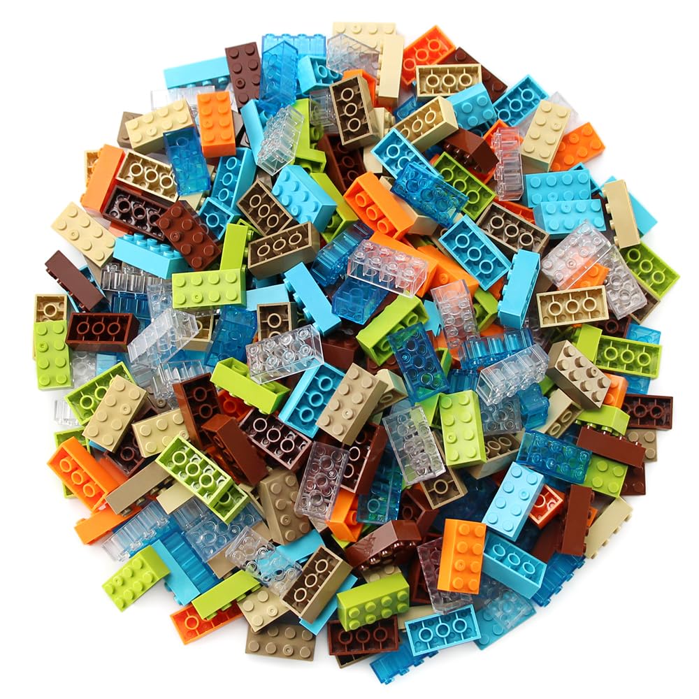 Feleph 2X4 Bricks 320 Pieces New Multicolored Classic Parts Building Creative Play Set Blocks Toy Accessories Compatible With 3001 Major 8 Color