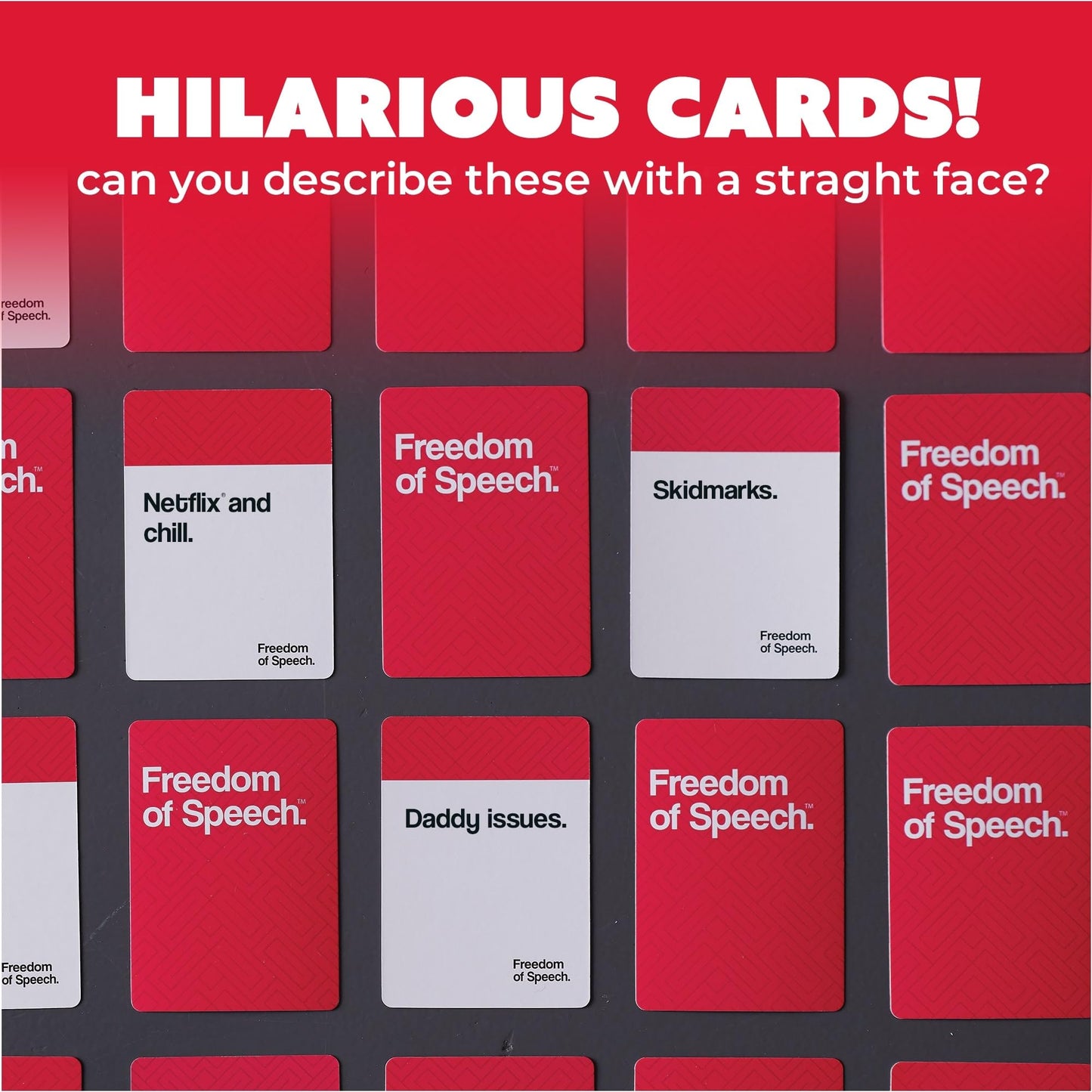 QUOKKA Freedom of Speech Card Board Game - Adult Edition, Fast-Paced, Easy to Play, Model FOS0001