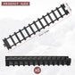 Hot Bee 6 Pcs Train Tracks Accessories Straight Train Track Railroad Building Toy Railway Rail With Snaps 9015 Trains Set,Gifts For 3 4 5 6 7 8+ Year Old Kids (Size:6Cm-2.36In)