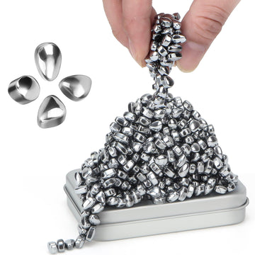 DYRDM 300+ Original Ferrite Putty Silver, Fidget Toy Ferrite Stones for Stress Relief, Sensory Toy for Adults & Teens 14+, Holid