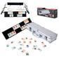 Homwom 106 Tiles Rummy Game - Travel Games Rummy Board Game Rummy Set With Aluminum Case & 4 Anti-Skid Durable Trays