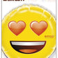 18 Foil Heart Eyes Emoji Balloon