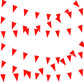 Weitbf 50Ft 30Pcs Red Blank Pennant Banners Flags String Triangle Diy Bunting Flags,Party Decorations For Grand Opening,Kids Bir