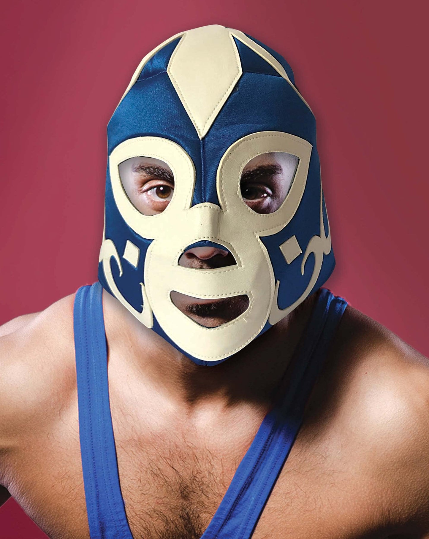 Lucha Libre Wrestling Men'S Costume Mask - Blue