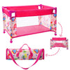 Babeside Baby Doll Crib, Baby Doll Bed For 17-21 Inch Dolls, Foldable Baby Doll Playpen Toy Crib, Reborn Baby Doll Accessories W