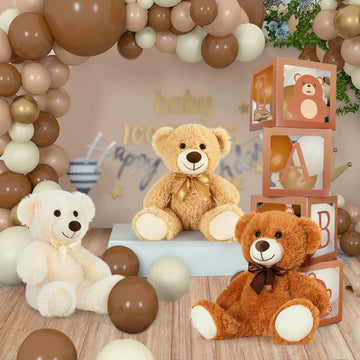 Morismos Teddy Bear Stuffed Animals, 18Inch Bulk Teddy Bears Plush For Kids, Medium Size Bears For Baby Shower, Christmas