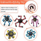 5Pcs Random Fidget Spinners,Diy Deformable Robot Fingertip Toys,Decompression Spinner,Deformable Creative Mechanical Gyro Toys,S