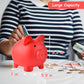 Pjdrllc Large Piggy Bank, Unbreakable Plastic Money Bank, Coin Bank For Girls And Boys, Large Size Piggy Banks, Practical Gifts For Birthday, Easter, Christmas (Red)