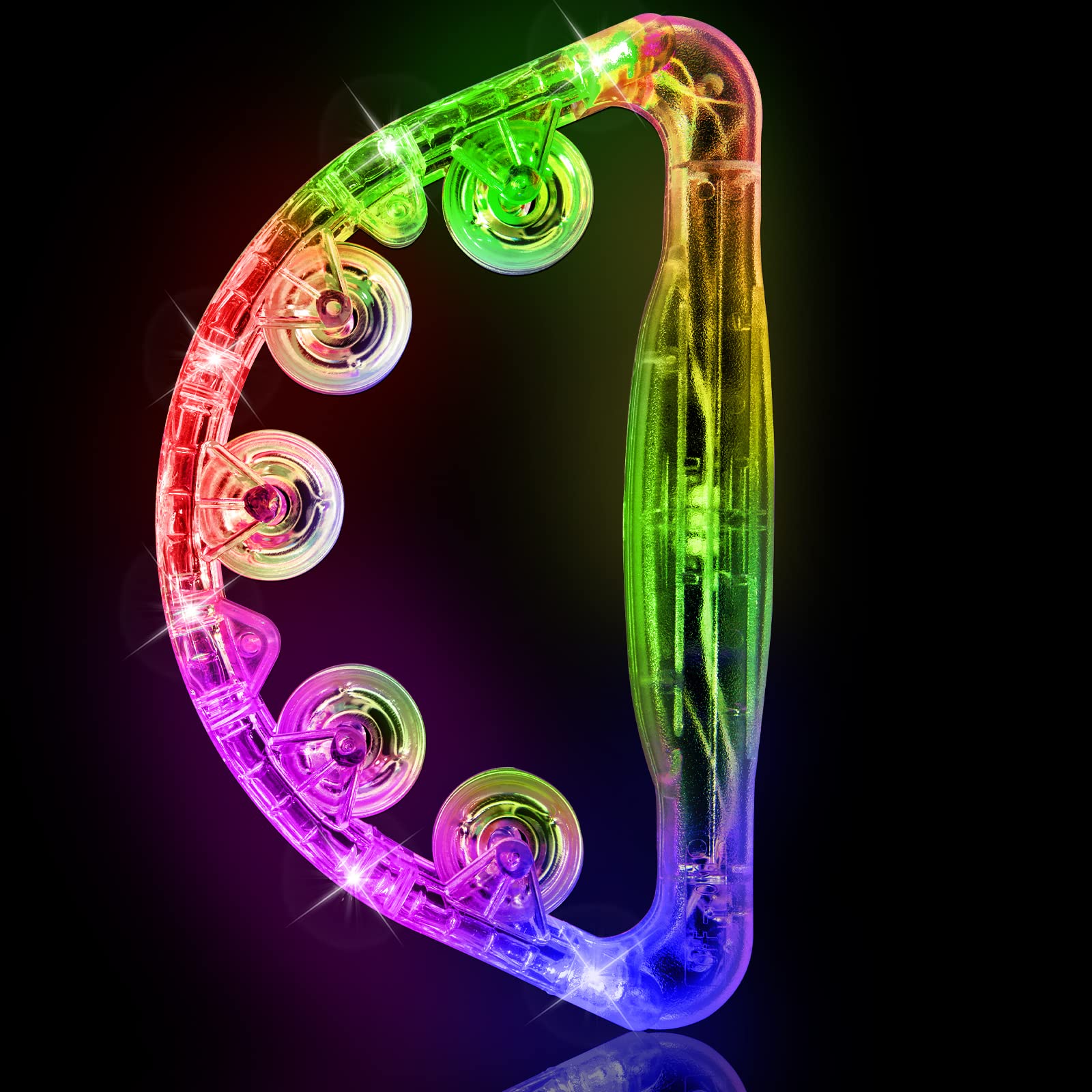 Aywewii Led Tambourine, Light Up Toys Handheld Musical Flashing Tamborine Autism Toys Party Supplies For Birthday Anniversaries 
