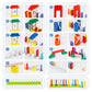 Wondertoys 600 Pcs Dominoes Set For Kids Wooden Building Blocks 6 Colors Bulk Dominoes Racing Tile Games Educational Toy For Kids Birthday Party With 11 Add-On Blocks And 1 Storage Bag