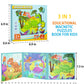 Dinosaur Magnetic Puzzles for Toddlers 3-5, 3 in 1 Travel Puzzles Book Games for Kids Ages 2-4, Travel Games and Toys for 3 4 5