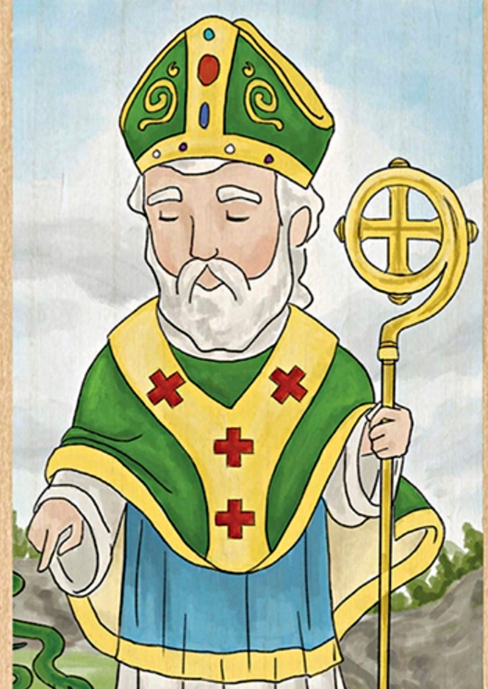Autom St Patrick Miniature Saints Block, 2 3/4 Inches