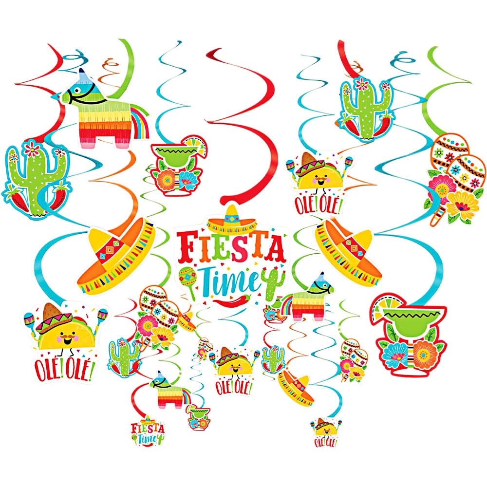 Cinco De Mayo Fiesta Foil Swirls Mega Value Pack | Party Decoration