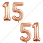 Goer Number 15 Balloons For 15Th Birthday Sweet 15 Party Decorations,42 Inch Jumbo Foil Helium 51 Balloons For 51St Birthday Party Decoration (Champagne Gold)