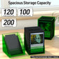 Mlikero Card Deck Cases, Acrylic Commander Deck Box Holding 100+ Sleeved Cards With Dividers, Clear Card Storage Box Fit For Mtg