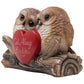 Romantic Owl Always Love You Figurine With Red Heart And Two Decorative Owls On Log For Cute Girl'S Bedroom Decor Statues For Wife & Valentine'S Day Gift Ideas For Girlfriend