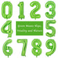 Vonokee 40 Inch Light Green Giant Number Balloons 6, Jumbo Digital Foil Mylar Balloon For Birthday Party Wedding Anniversary Cel