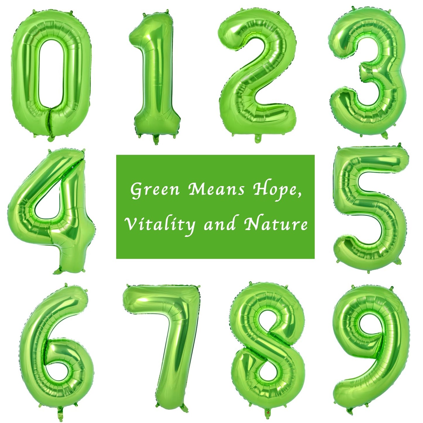 Vonokee 40 Inch Light Green Giant Number Balloons 6, Jumbo Digital Foil Mylar Balloon For Birthday Party Wedding Anniversary Cel