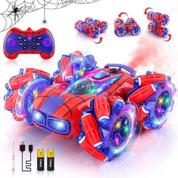 OSIMILY Remote Control Car Monster Truck - 2.4GHz New Upgraded Double-Sided 360 Rotating RC Cars with Headlights, 4WD Kids' Toys
