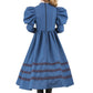 Fun Costumes Girl's Helen Keller Halloween Costume, Blue Helen Keller Dress, Historical Figure Dress Up Outfit Large