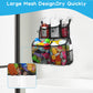 Docmon Bath Toy Storage, 2 Layers Large Capacity Bath Toy Holder For Bathtub, Quick Dry Bath Toy Organizer With Buttom Zipper, B