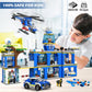 Hogokids City Police Station Building Set - 1260 Pcs Police Building Block Toys With Helicopter Motorcycle Police Vehicle Bandit Car, Stem Police Construction Toy For Kids Boys Girls Ages 8-12+ Years