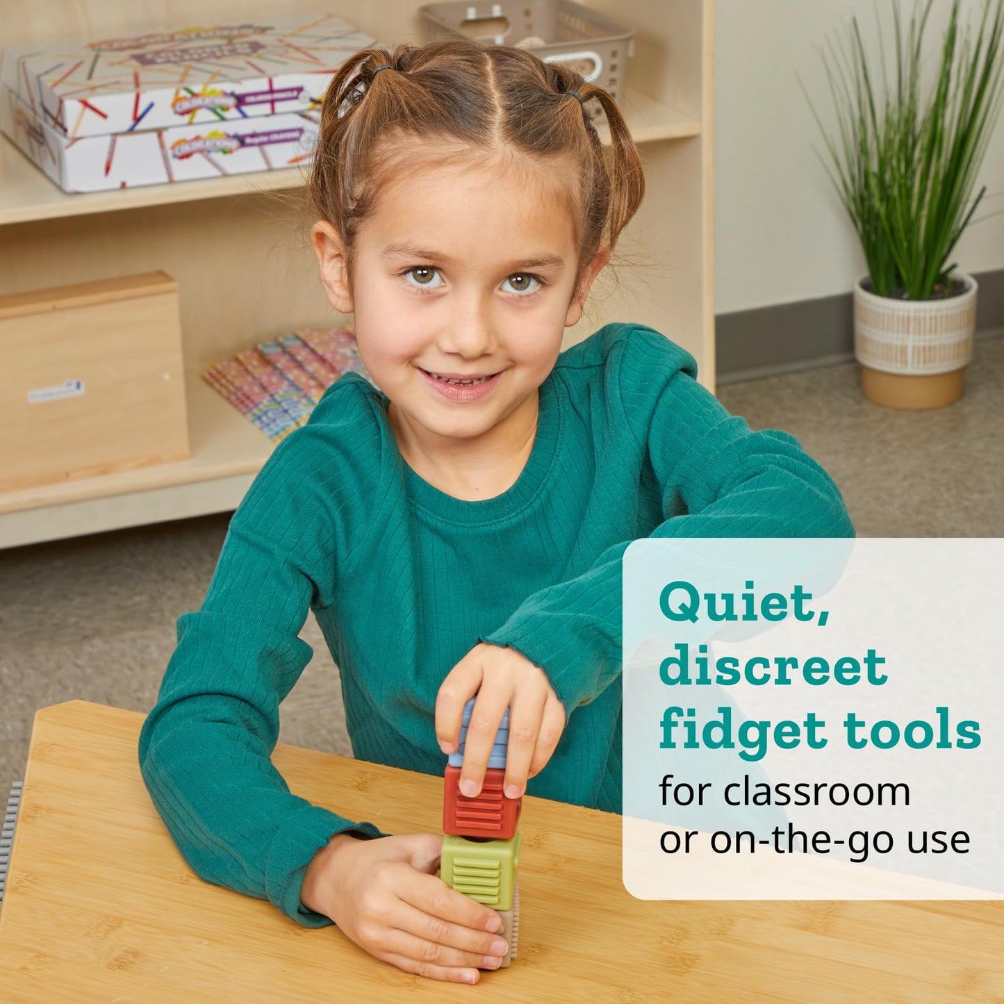 Really Good Stuff Sensory Fidget Finger Cubes-Set Of 4