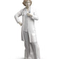 Lladró Glossy Porcelain Female Doctor Figurine. Decorative Porcelain Woman Figure.