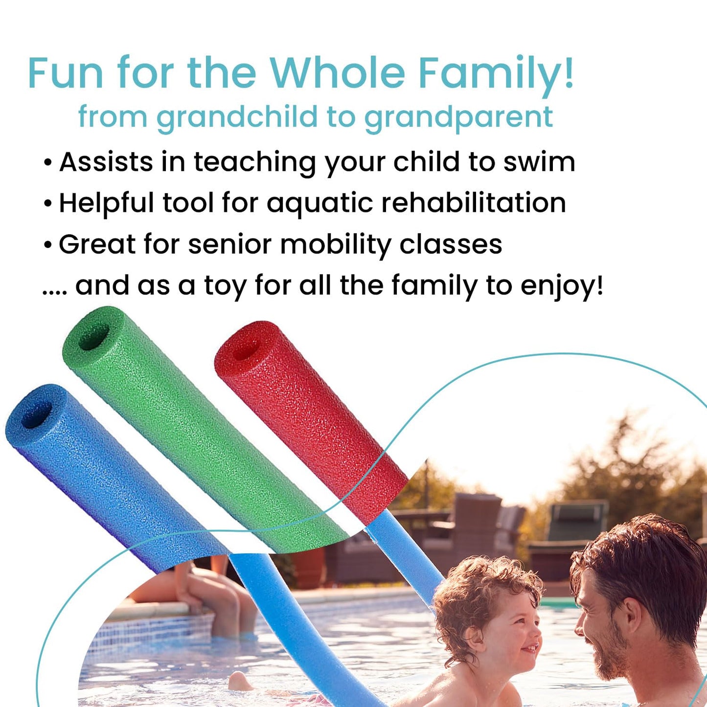 Pool Noodle 52 Inch Hollow Foam Swim Noodles Bright Colorful Foam Noodles For Swimming Floating And Craft Projects (4)