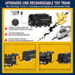 Electric Remote Control Train Set Christmas Trains Steam Locomotive, Cargo Car & Tracks, Rechargeable Train Toys For Kids W/3 Sm