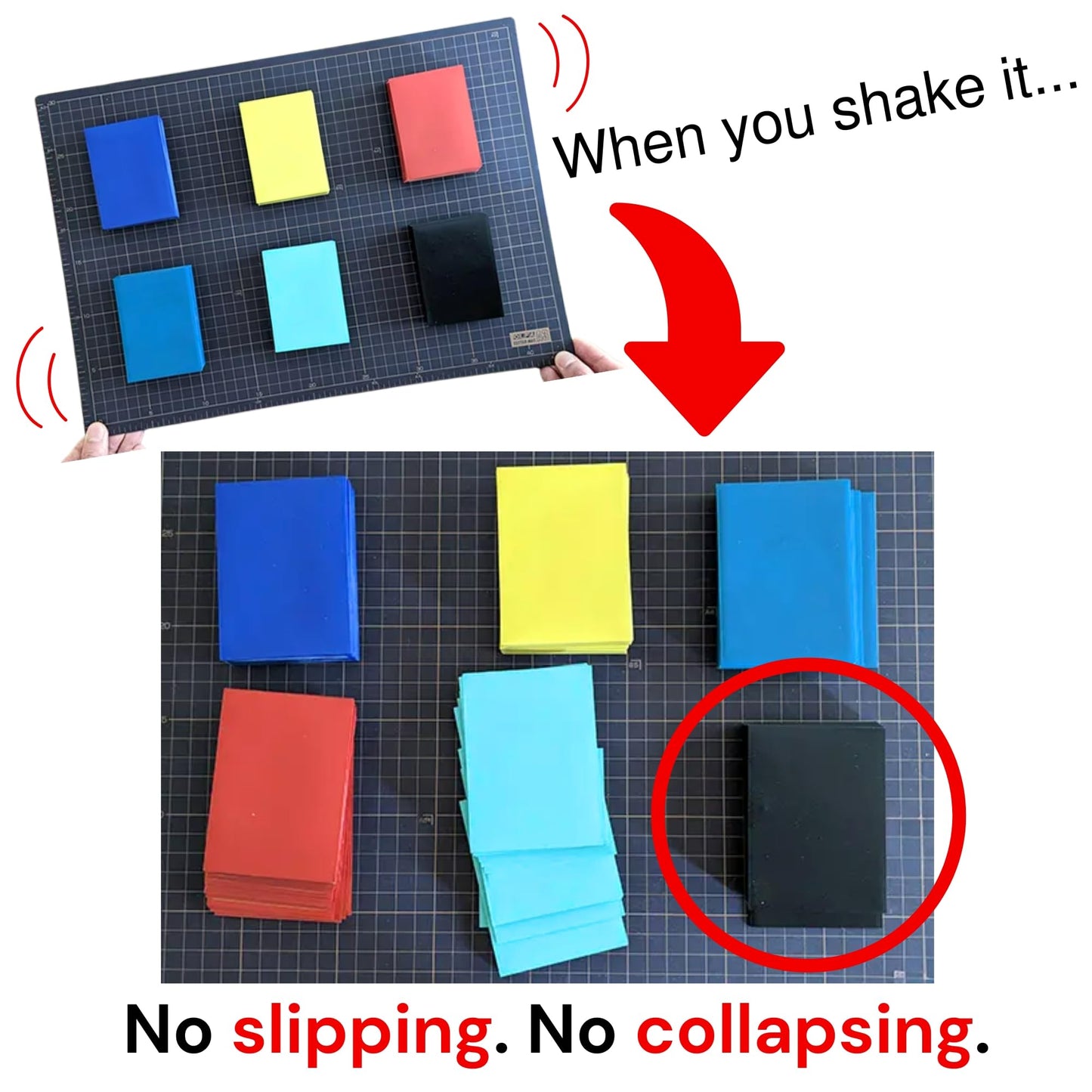 [2 Pack] Hyper Matte Sleeves Black (66?91mm / 2.5 x 3.5  128 pcs) Card Sleeves + 1 Acrylic Trading Card Display Stand | Made in Japan | Gift Set | Perfect for Standard Size Trading Cards