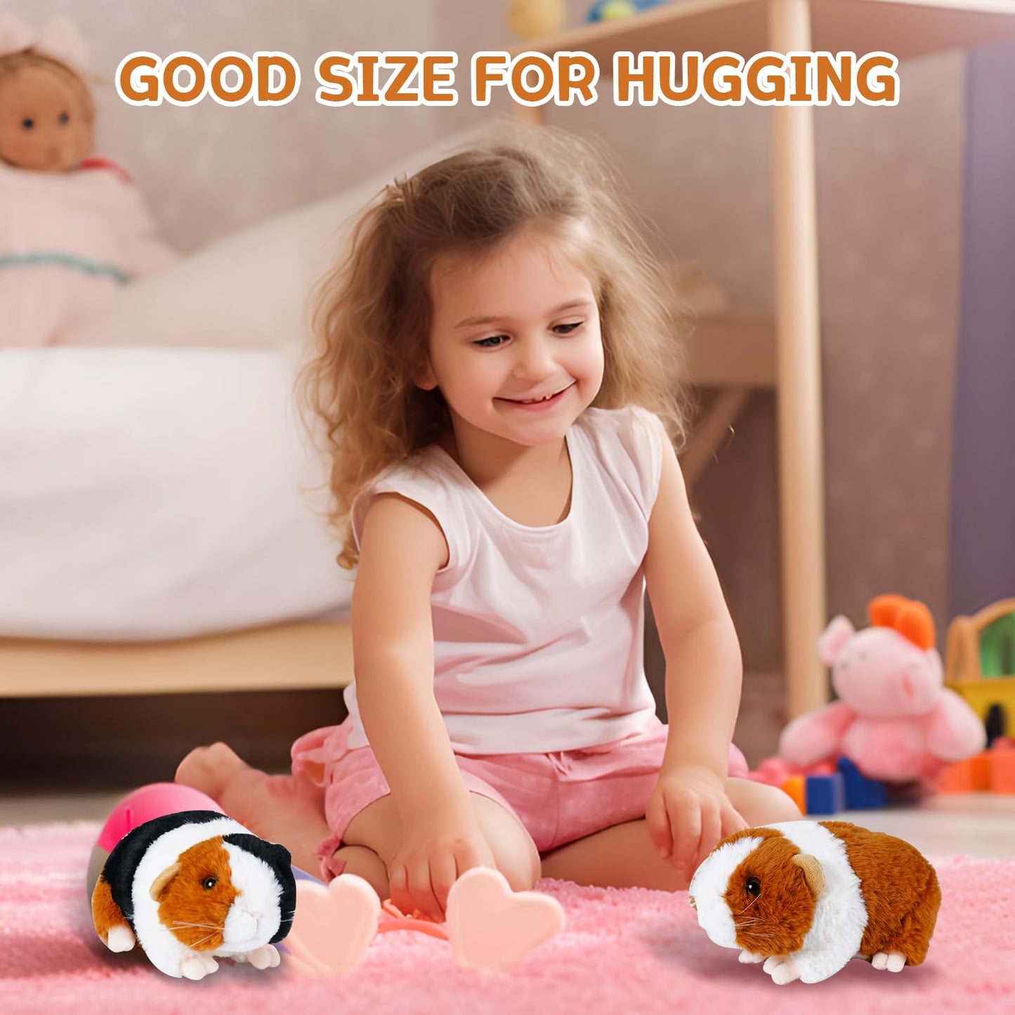 Mushplushies Guinea Pig Stuffed Animal  Cute Guinea Pig Plush for Kids  Realistic Stuffed Animals Small Live Animals Toys for Boys Girls Children's Christmas Birthday Gifts(Blank)