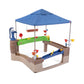 Step2 Pump & Splash Shady Oasis - Medium Plastic Water Play Toy, Tan & Blue, Model 421400