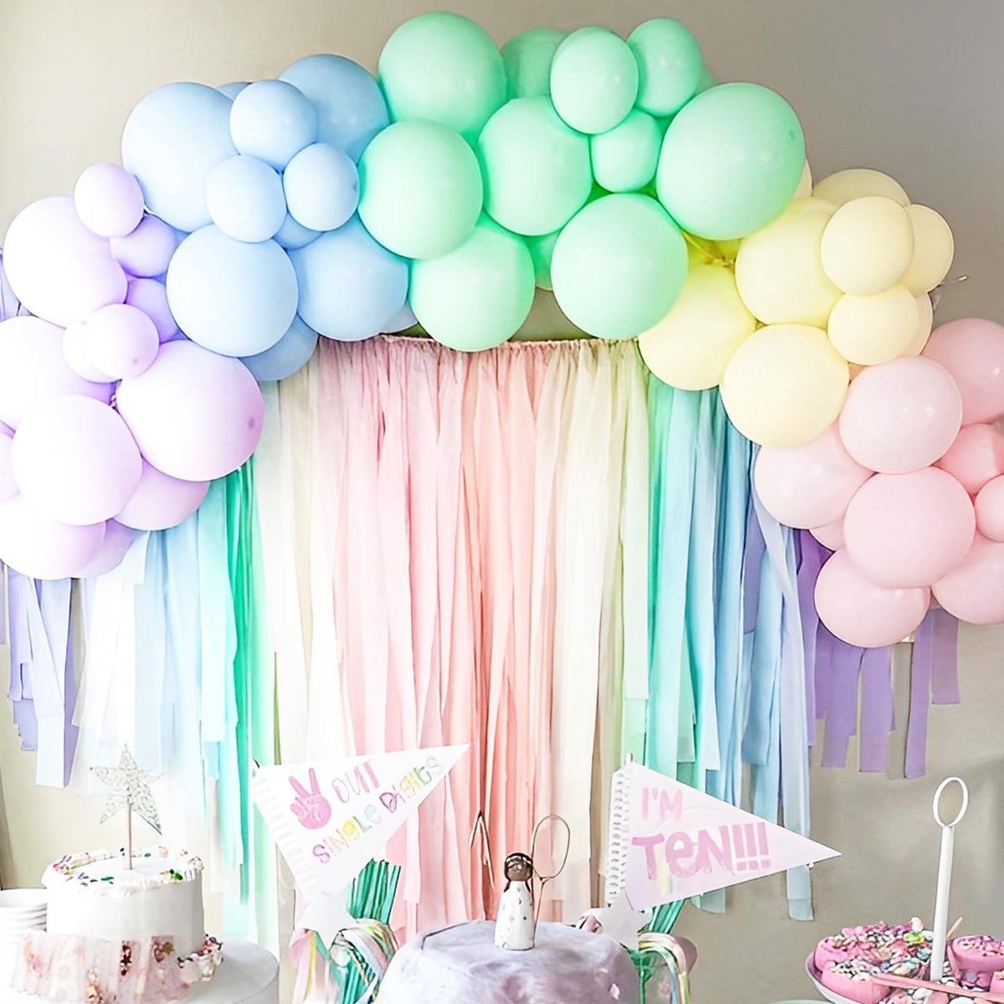 Voircoloria Pastel Balloons, 66Pack 12Inch Macaron Latex Party Balloons For Graduation, Easter, Wedding, Birthday, Bridal Shower