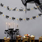 Pinkblume Halloween Party Decorations Kit Jingle Bell Black Cat Banner And 3D Flying Witches Garland For Happy Halloween Theme C