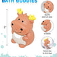 Dollibu Moose Bath Buddy Squirter - Floating Moose Rubber Bath Toy, Fun Water Squirting Bathtime Play For Toddlers, Cute And Soft Wild Life Animal Toy For The Bathtub, Beach, & Pool For Girls And Boys