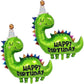 Samoka Large Green Dinosaur Balloons,2 Pcs 35 Inch Birthday Decoration Balloons,Birthday Decoration Balloons For Kids,Happy Birt