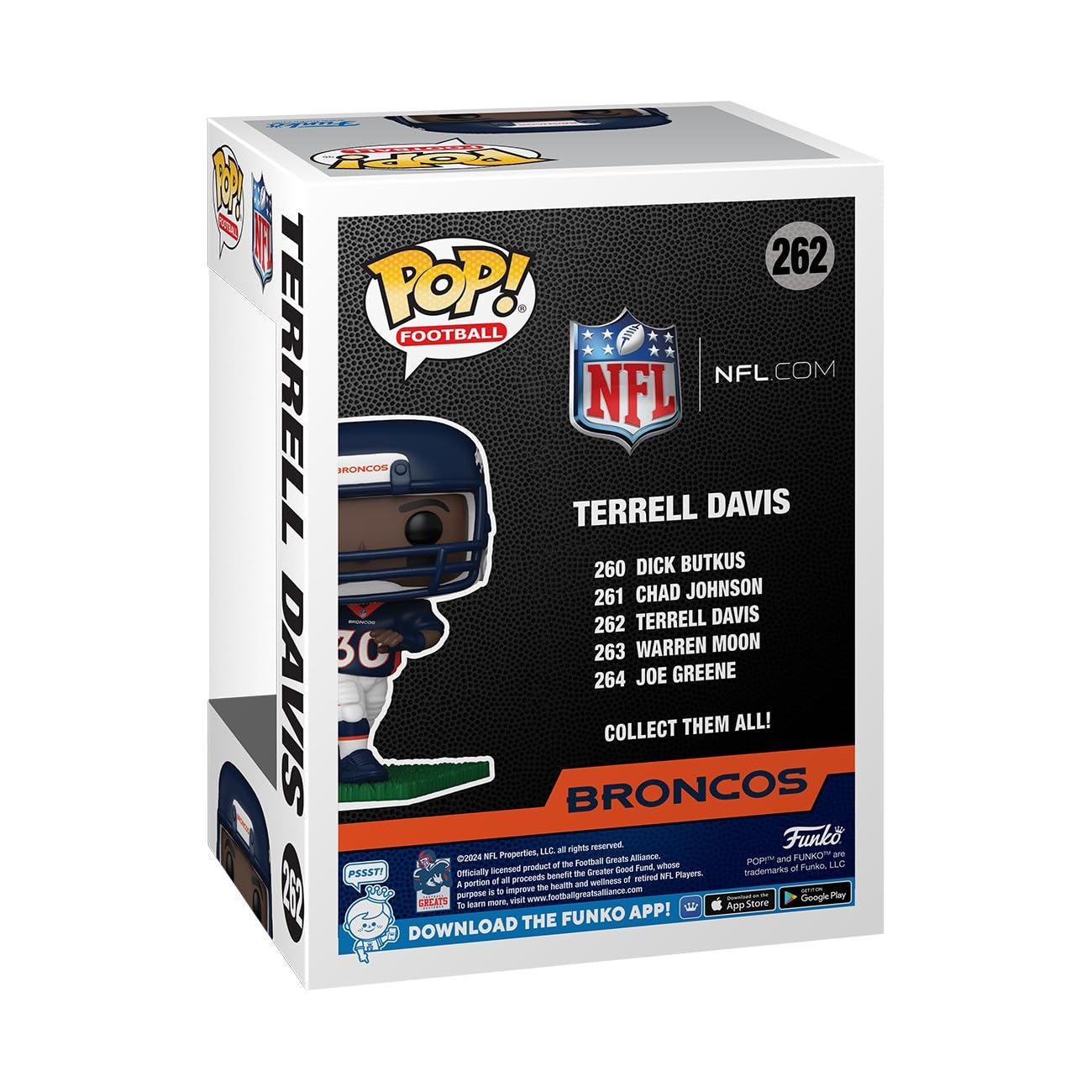 Funko Pop Nfl: Broncos - Terrell Davis - Collectable Vinyl Figure - Gift Idea - Official Merchandise - For Kids & Adults - Sport