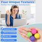 Magnetic Sensory Fidget Balls - 4-Pack Silicone Weighted Stress Relief Toys For Kids, Teens & Adults - Quiet, Textured Magnet Fi