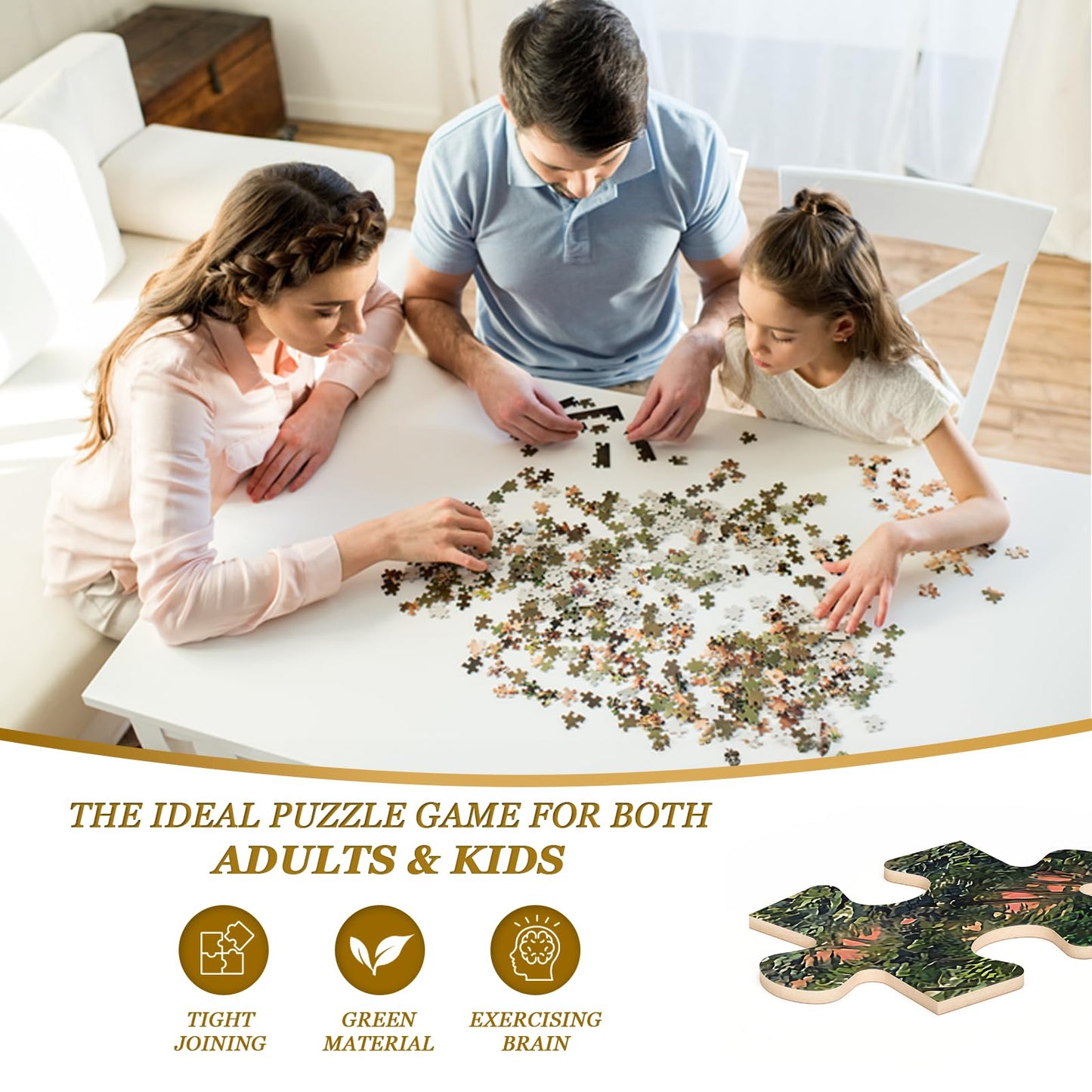 Elx 1000 Piece Jigsaw Puzzle For Adults,The Lake White Swan Unique Difficult And Challenge Large Puzzle Game, Room Wall Decor (2