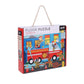 Petit Collage Floor Puzzle, Firefighters, 24-Pieces – Large Puzzle For Kids, Completed Firefighter Puzzle Measures 18” X 24” – Makes A Great Gift Idea For Ages 3+