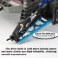 RCMYou RC Aluminum Front Rear Suspension A-Arms Stainless Steel Drive Shaft Axles CVD Upgrades Part for 1/10 Slash 2WD,RC Car Up