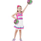 Matagami Kids Girls Cheerleader Costume For Birthday Halloween Party Cosplay 5T 6T Rose