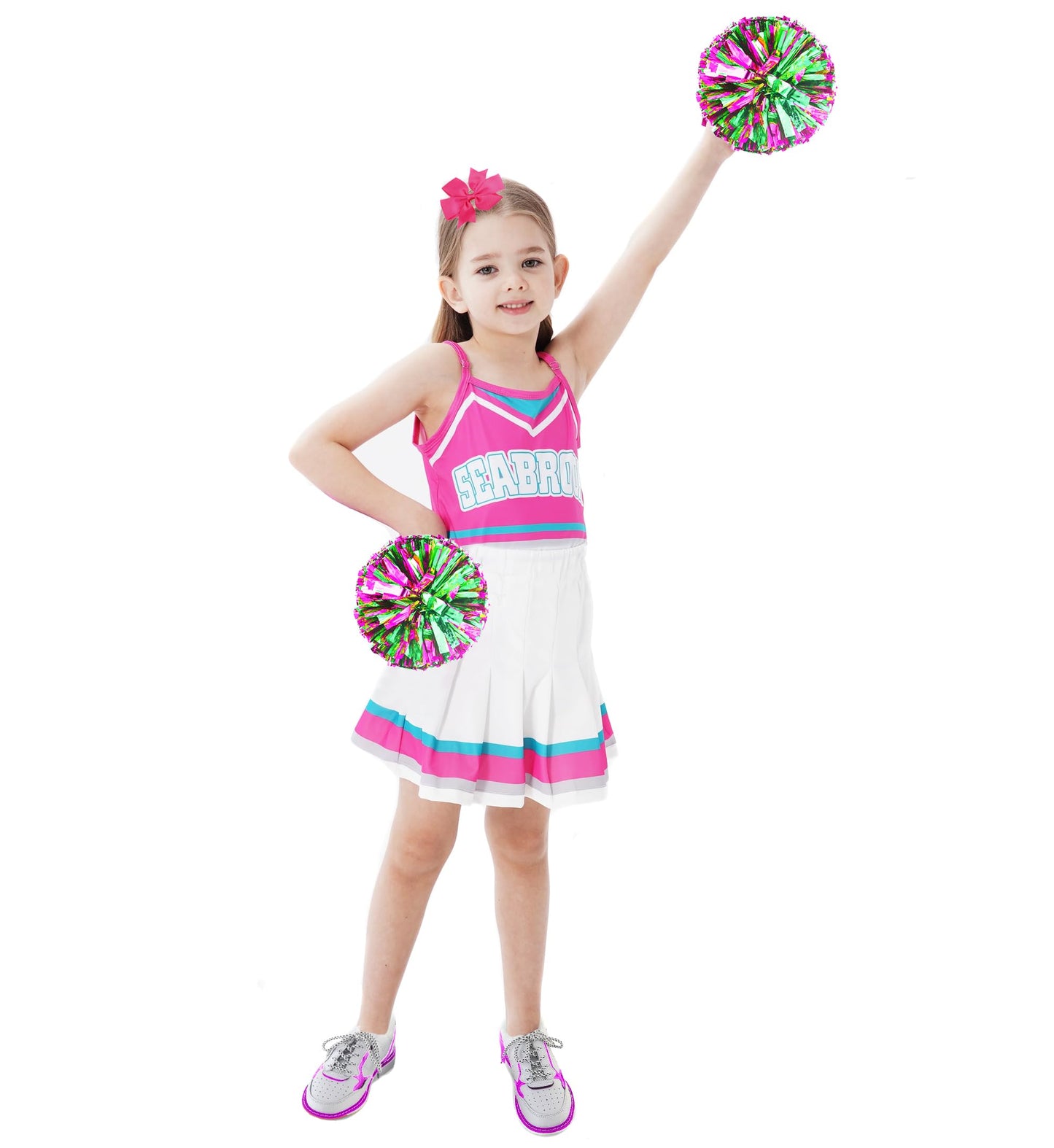 Matagami Kids Girls Cheerleader Costume For Birthday Halloween Party Cosplay 7-8 Years Rose