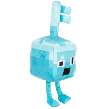 Jinx Minecraft Dungeons Happy Explorer Diamond Key Golem Plush Stuffed Toy, Blue, 7' Tall