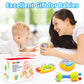 Moontoy 3Pcs Baby Rattles Toy Set, Baby Toys 0-6 Months Infant Toys 6-12 Months Teethers For Babies 3-6 Months Baby Stocking Stuffers, Sensory Teething Toys 0 1 2 3 4 5 6 Month Newborn Boy Girl Gifts