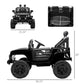 Aosom 12V Kids Ride On Truck With Parent Remote Control, Battery Powered Electric Car With Spring Suspension, Adjustable Speed, Led Lights And Horn, Black