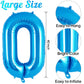 Blue Number 0 Balloon 40 Inch, Big Large Foil Helium Number Balloons, Jumbo Giant Mylar Number 0 Balloons For Birthday Party Dec