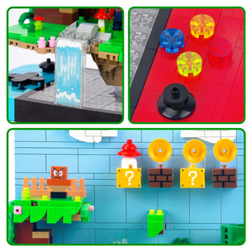 Vziimo Super Game Building Sets,Cool Building Blocks Kits For Adults, 3D Anime Scene Model Creative Idea Gift For Boys Teens Kid